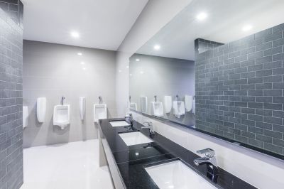 Modern Bathroom with Textured Walls